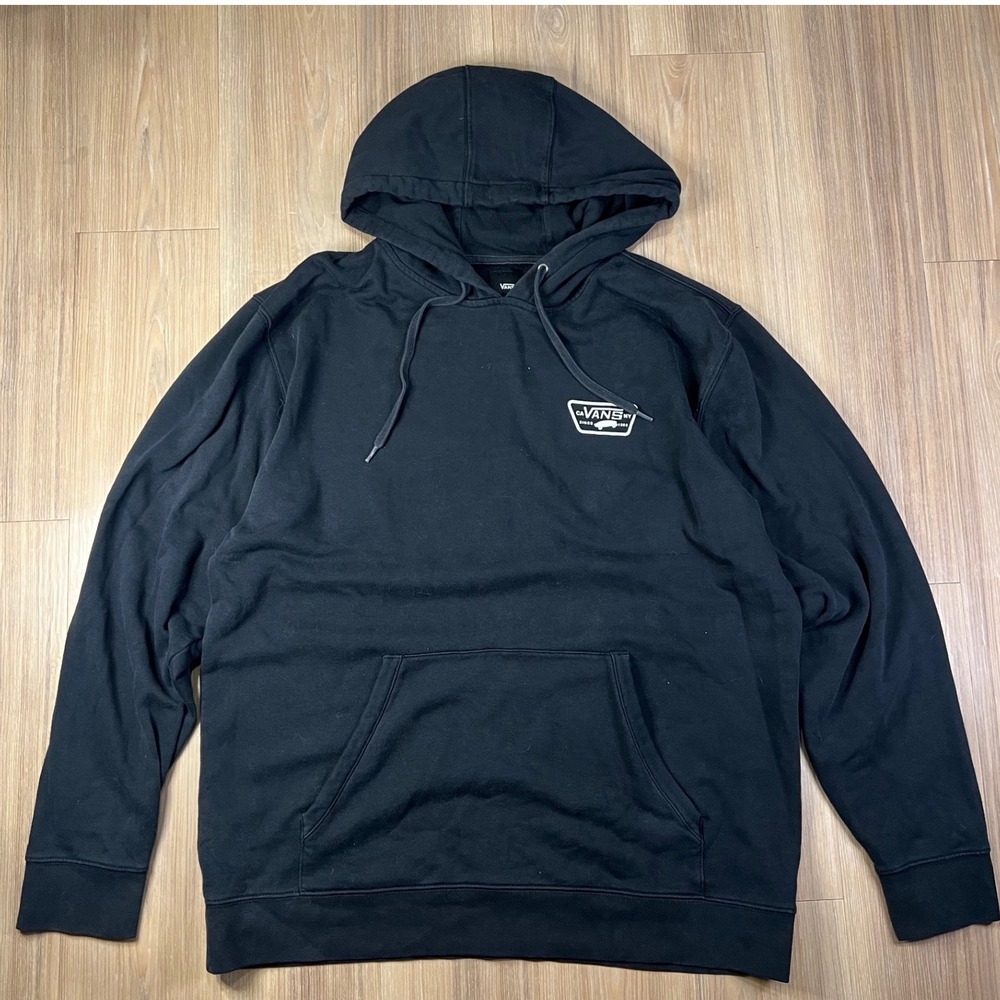 Vans Mens Hoodie Graphic Logo Pullover Black XL